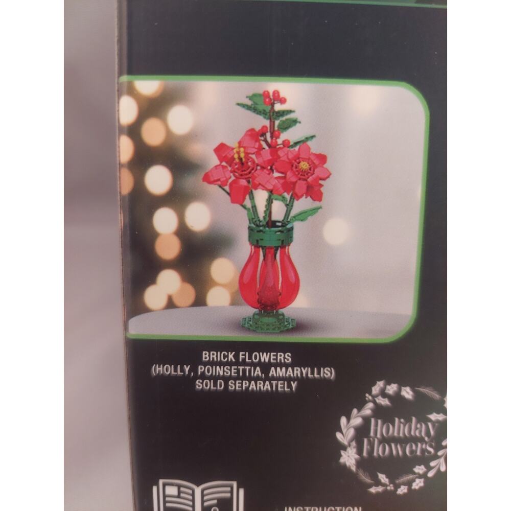 Brickcraft Bricktanicals Holiday Flowers Vase Brick Building Set 70pcs New - Picture 6 of 6